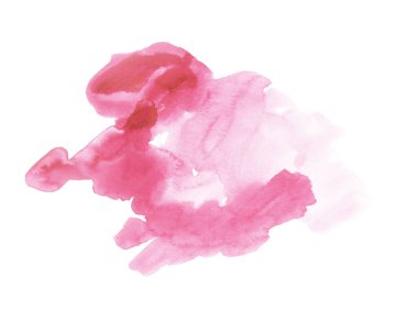 Handmade illustration of pink watercolor