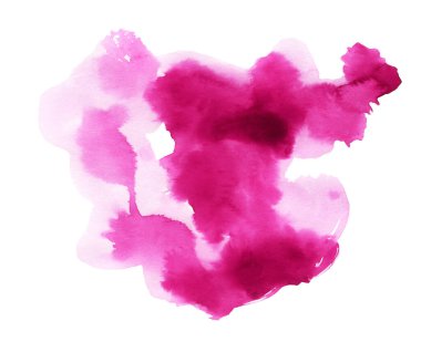 Handmade illustration of pink watercolor