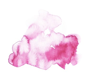 Handmade illustration of pink watercolor