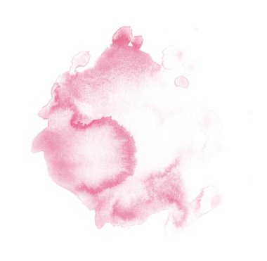Handmade illustration of pink watercolor