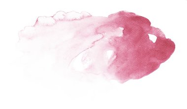 Handmade illustration of pink watercolor