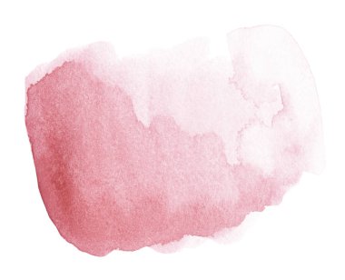 Handmade illustration of pink watercolor