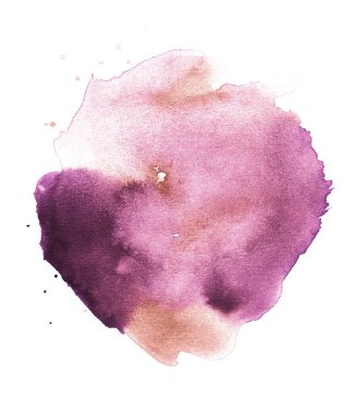 Handmade illustration of pink watercolor