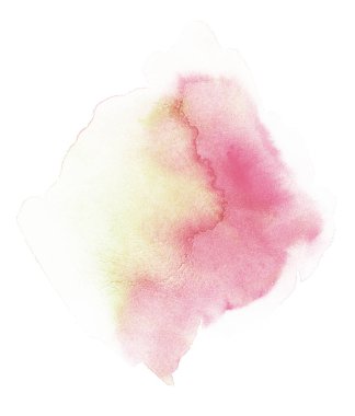 Handmade illustration of pink watercolor