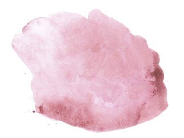 Handmade illustration of pink watercolor