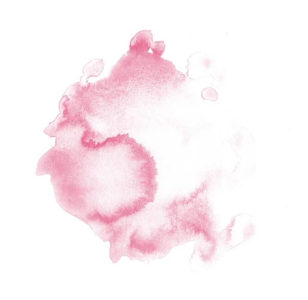 Handmade illustration of pink watercolor