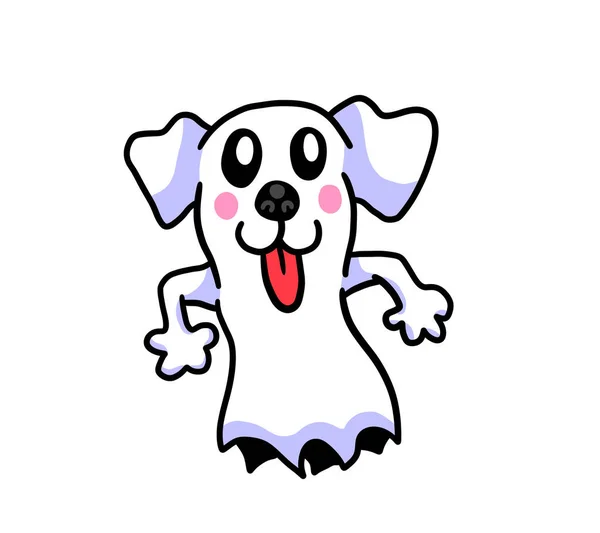 Ilustración Digital Adorable Perro Fantasma —  Fotos de Stock