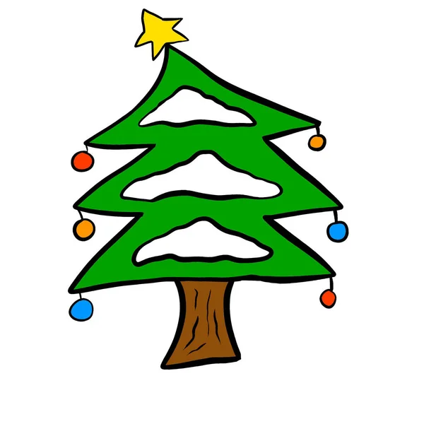 Illustrazione Digitale Albero Natale — Foto Stock