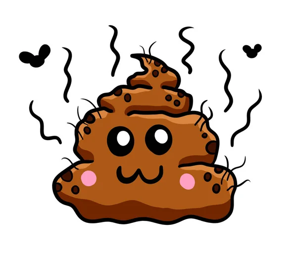 Digital Illustration Cartoon Poop — Stock Photo, Image