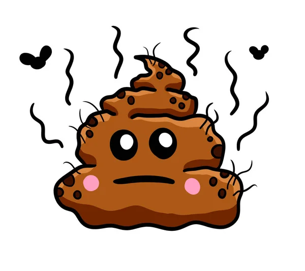 Digital Illustration Cartoon Poop — Stock Photo, Image