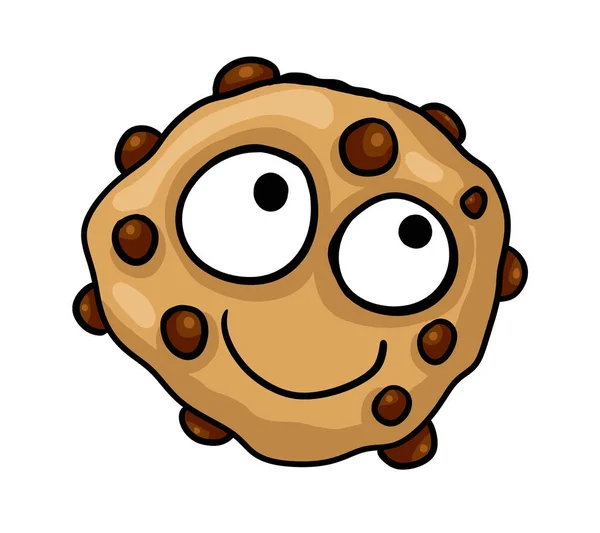 Digitale Illustratie Van Een Cartoon Cookie — Stockfoto