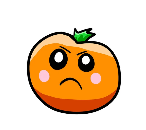 Digitale Illustration Einer Cartoon Orange — Stockfoto