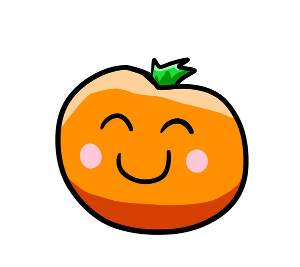 Digital Illustration Tecknad Orange — Stockfoto