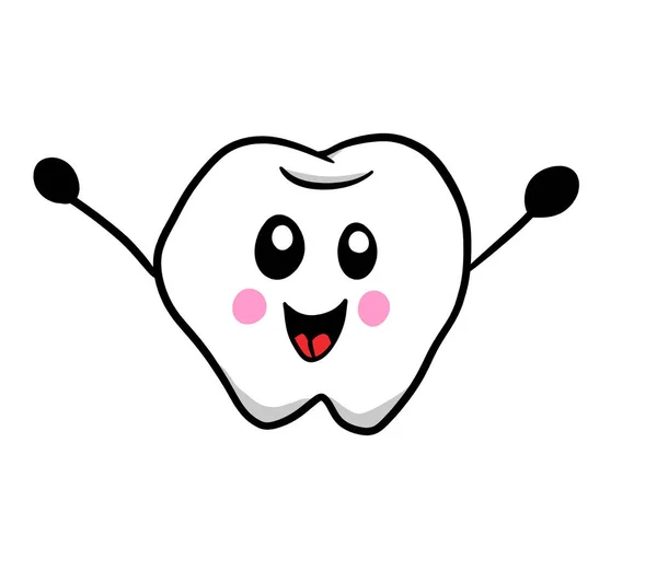 Digital Illustration Cartoon Tooth — Stock Photo, Image