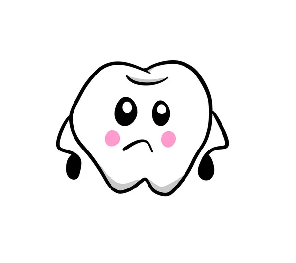 Cyfrowa Ilustracja Rysunkowego Zęba — Zdjęcie stockowe