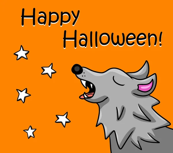 Ilustración Digital Una Feliz Tarjeta Halloween — Foto de Stock