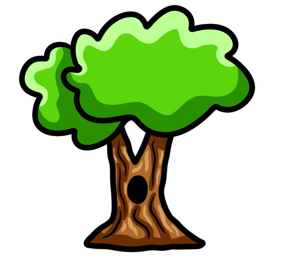 Ilustração Digital Uma Árvore — Fotografia de Stock