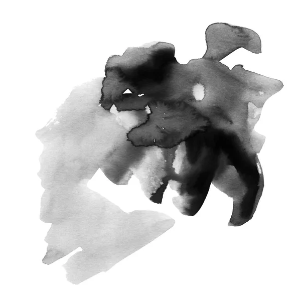 Ручная Иллюстрация Черной Акварели — стоковое фото