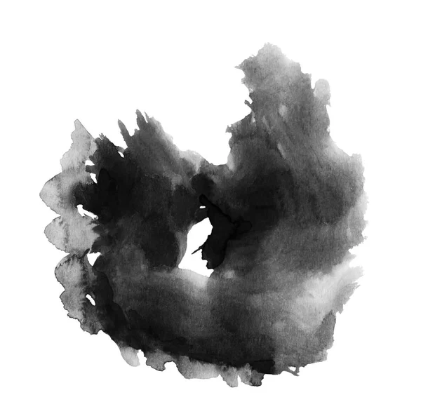 Χειροποίητη Απεικόνιση Μαύρου Υδατοχρώματος — Φωτογραφία Αρχείου
