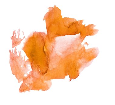 Turuncu suluboya el yapımı.