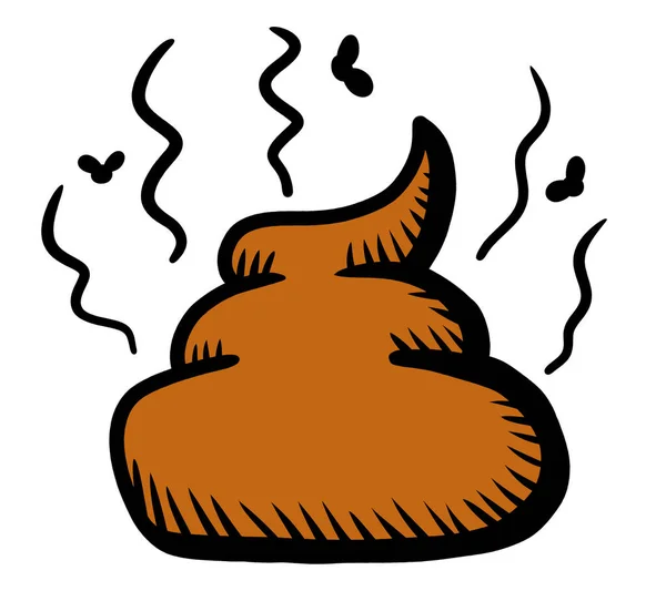 Digital Illustration Poop Doodle — Stock Photo, Image