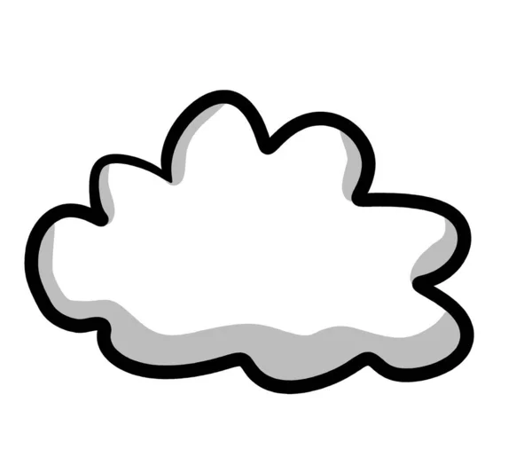 Ilustração Digital Uma Nuvem Fofa — Fotografia de Stock