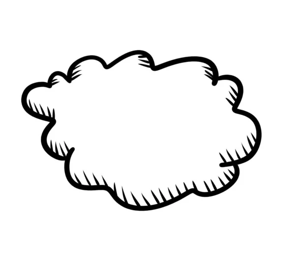 Digital Illustration Cloud Doodle — Stock Photo, Image