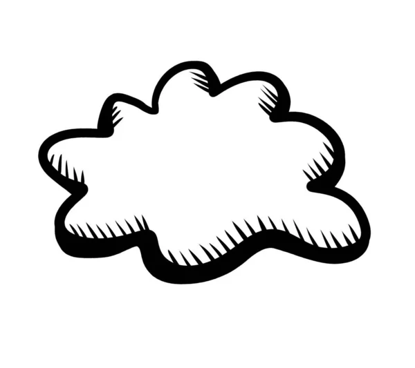 Digital Illustration Cloud Doodle — Stock Photo, Image