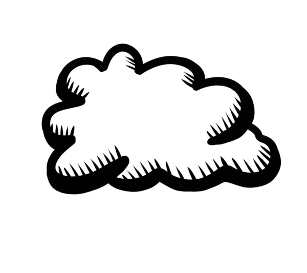 Digital Illustration Cloud Doodle — Stock Photo, Image