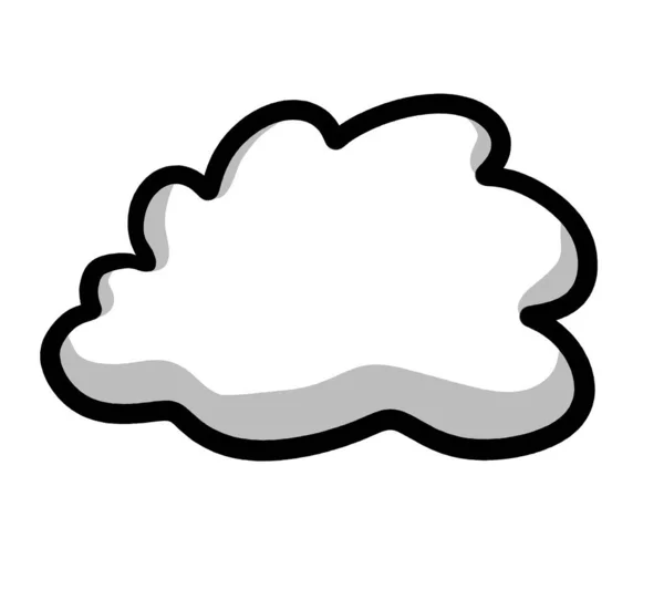 Digitale Illustration Einer Flauschigen Wolke — Stockfoto