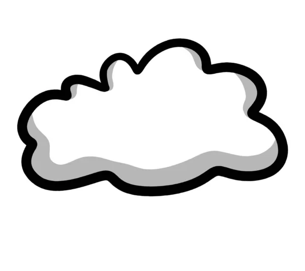 Digital Illustration Fluffy Cloud — Stock Photo, Image