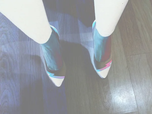 Beautiful Legs Feet High Heel Shoes — Stockfoto