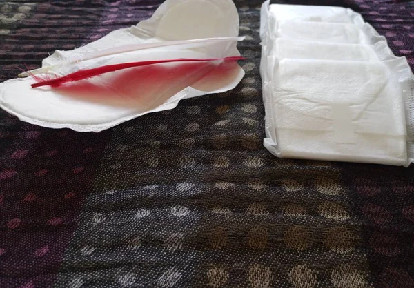 Women Need Pad Used Menstrual Period — Stock Fotó