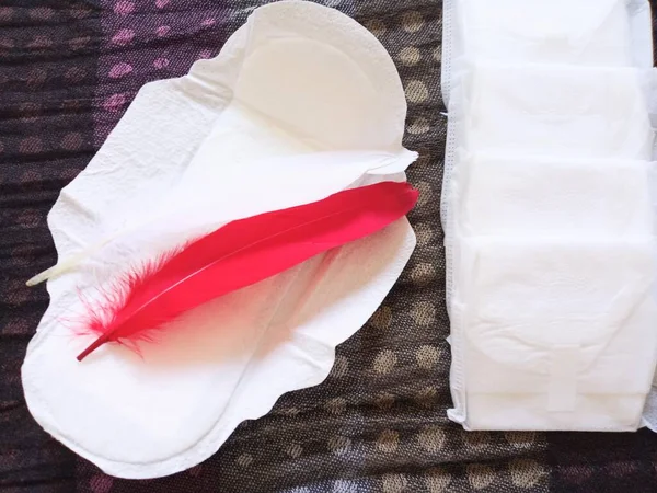 Women Need Pad Used Menstrual Period — Photo