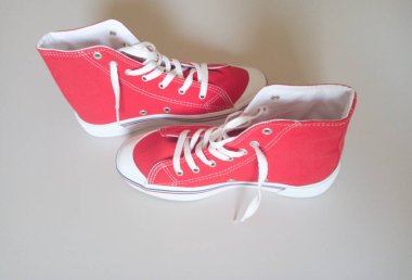 Women's Ankle Sneakers. Red sneakers.