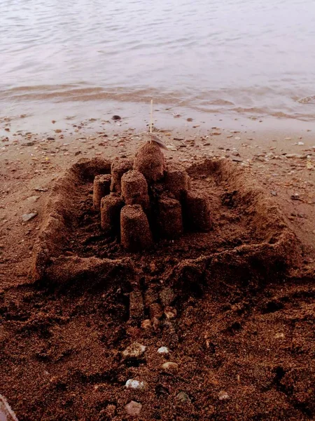 Sand Castle Sand Castle Sea — Stock Photo, Image
