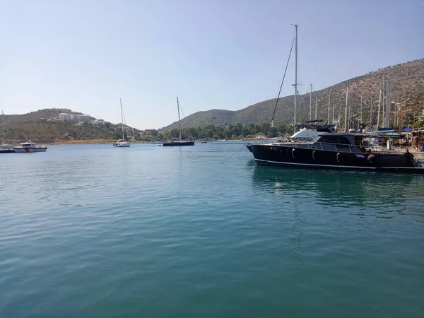 素晴らしい海と帆船 トルコ系トルコ人 素晴らしい自然 — ストック写真