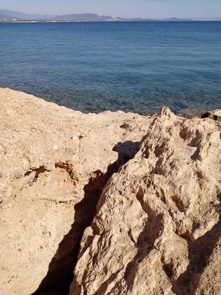 Didim Bay Výhled Moře Skálu Krocan Slunečný — Stock fotografie