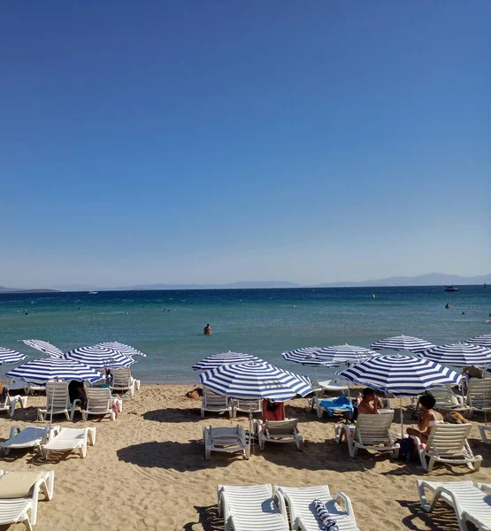 Altinkum Beach Didim Turkey Krásné Moře Obloha Letní Čas — Stock fotografie