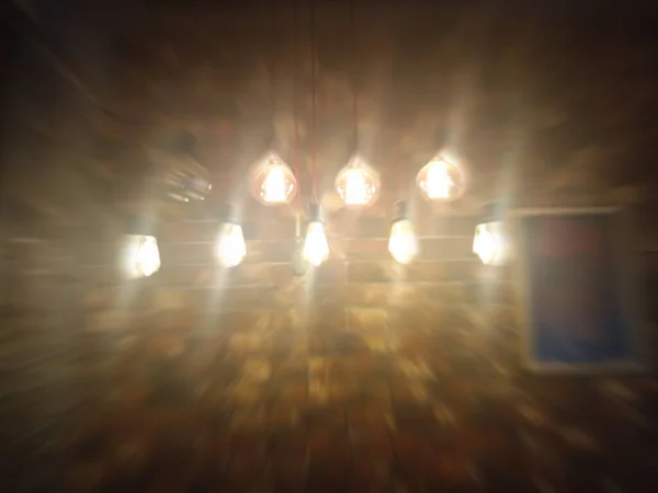 Halogen Led Bulbs Blurred Artwork — Stock Photo, Image