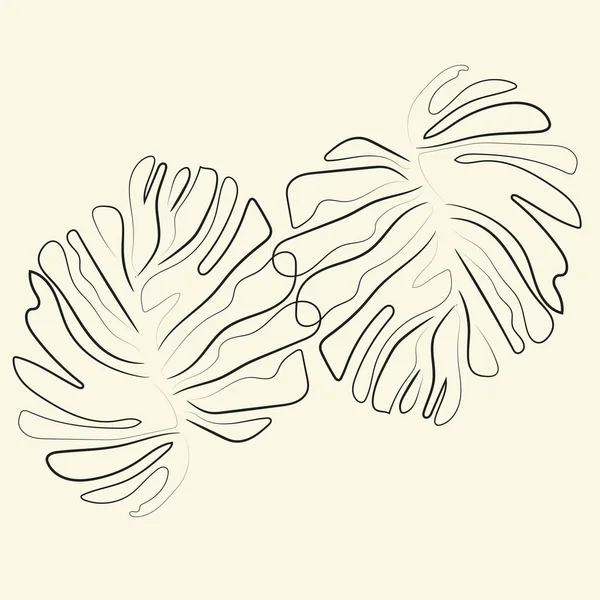 Illustration Vectorielle Motif Sans Couture Feuille Palmier — Image vectorielle