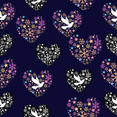 Dekoratif kalp sembolü. Vektörsüz babacık.