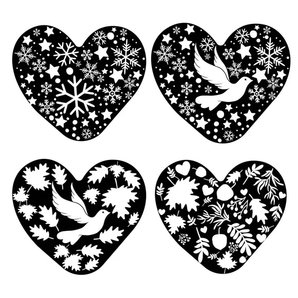 Декоративный Символ Сердца Арт Освещенности Вектора — стоковый вектор