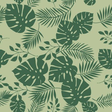 Vektör Palmiyesi pürüzsüz desen resimlemesi bırakır