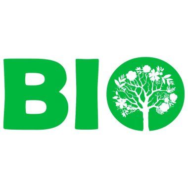 Vektör bio logosu. Vejetaryen, çiğ, sağlıklı gıda rozetleri, kafe, restoran ve ürün ambalajları için etiketler..