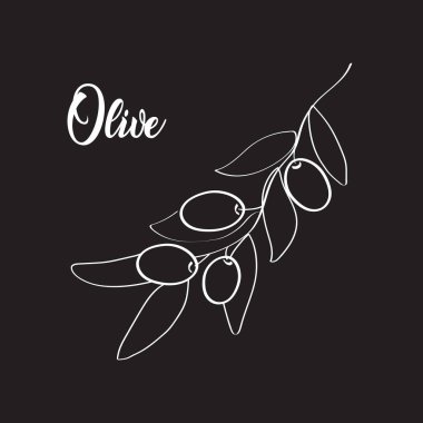  Zeytin Çizgisi Sanat Koleksiyonu. Vektör illüstrasyonu.