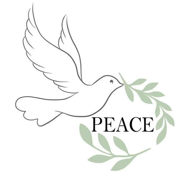 Symbol Peace Dove Bird — Stock Vector