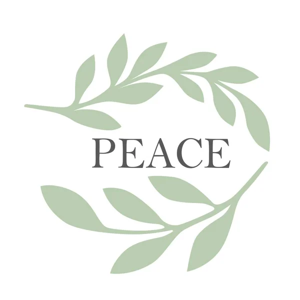 和平的象征 橄榄枝 — 图库矢量图片