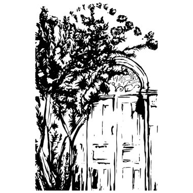 Hand drawn sketch of landmark, Cyprus