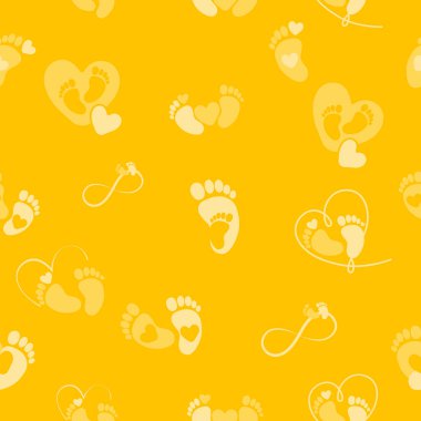 Ayak izinin kusursuz deseni, vektör çizimi